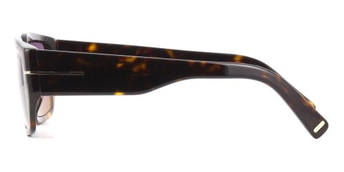 Tom Ford FT0989 ECO SILVANO-02 - 52Y - 56 Lunettes de soleil Havane Angulaire