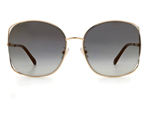 Jimmy Choo TINKA/G/SK - 000FQ - 61 Lunettes de soleil Or, Noir Coussin arrondi