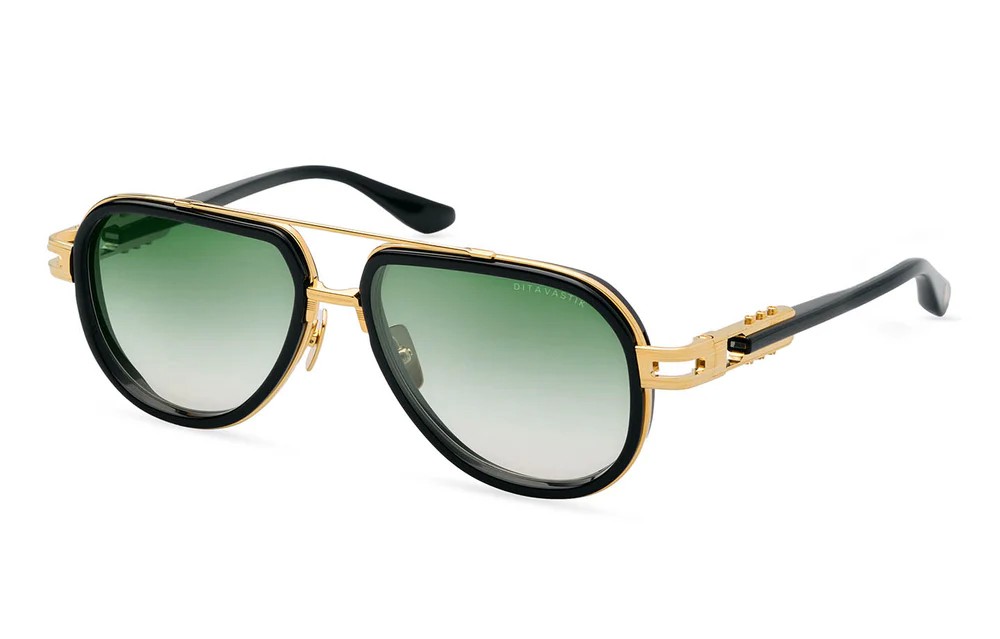 Dita VASTIK DTS441-A - 01 - 59 Lunettes de soleil Or, Noir Pilote (Aviateur)