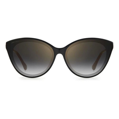 Jimmy Choo VIC/F/SK - 807FQ - 64 Lunettes de soleil Or, Noir Œil de chat