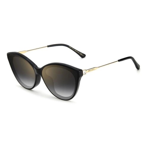 Jimmy Choo VIC/F/SK - 807FQ - 64 Lunettes de soleil Or, Noir Œil de chat