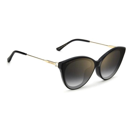 Jimmy Choo VIC/F/SK - 807FQ - 64 Lunettes de soleil Or, Noir Œil de chat