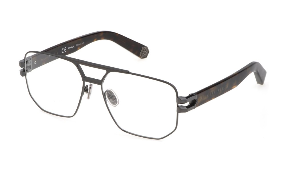 Philipp Plein VPP022 CHILL SUMMER - 0584 - 58 Cadres optiques Noir, Havane foncé Pilote (Aviateur)