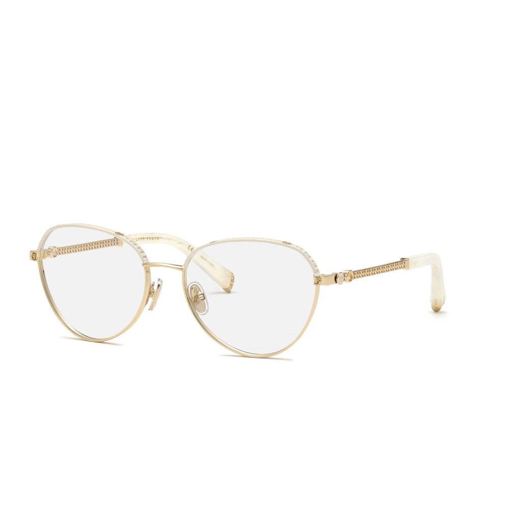 Philipp Plein VPP035S RESPLENDENT - 0H32 - 57 Cadres optiques Or rose, Blanc Coussin arrondi