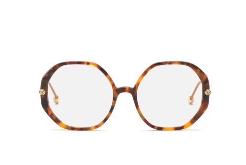 Philipp Plein VPP053S PANORAMA LAKE - 0728 - 56 Cadres optiques Havane, Or Ovale