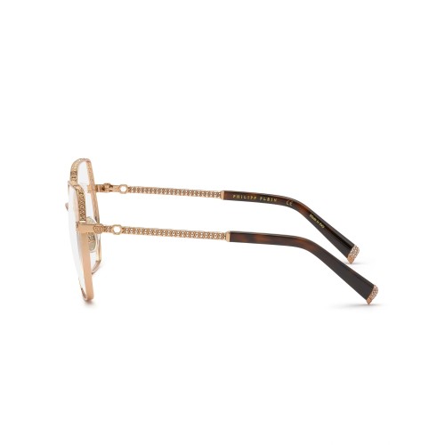 Philipp Plein VPP054S ECLECTIN MOOD - 08FC - 57 Cadres optiques Or, Havane Angulaire