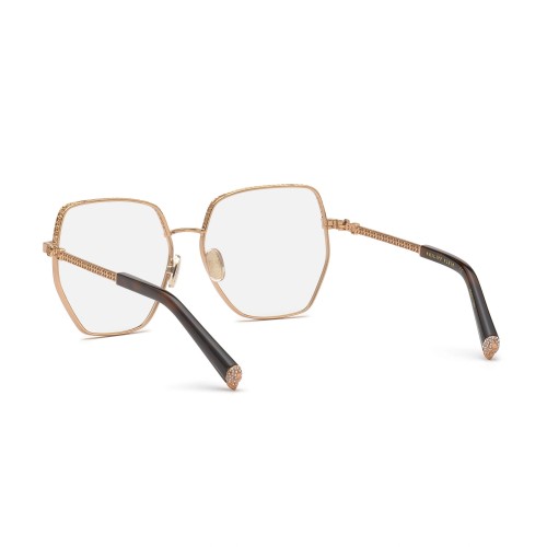 Philipp Plein VPP054S ECLECTIN MOOD - 08FC - 57 Cadres optiques Or, Havane Angulaire