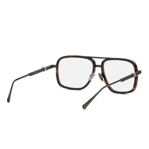 Philipp Plein VPP063V ROCK SUPERHERO - 0593 - 58 Cadres optiques Havane foncé, Noir Pilote (Aviateur)