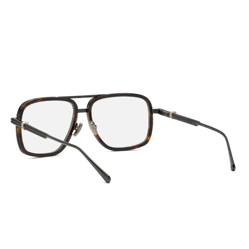 Philipp Plein VPP063V ROCK SUPERHERO - 0593 - 58 Cadres optiques Havane foncé, Noir Pilote (Aviateur)