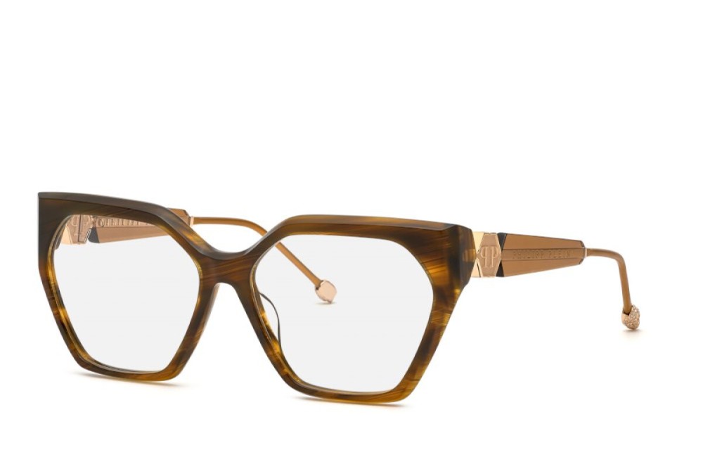 Philipp Plein VPP068S QUEEN - 03BQ - 57 Cadres optiques Havane, Marron Œil de chat