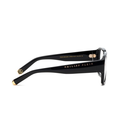 Philipp Plein VPP081 HEXAGON - 0700 - 55 Cadres optiques Noir Angulaire