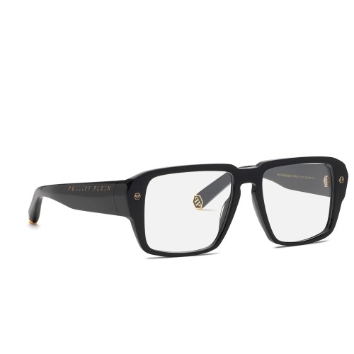 Philipp Plein VPP081 HEXAGON - 0700 - 55 Cadres optiques Noir Angulaire