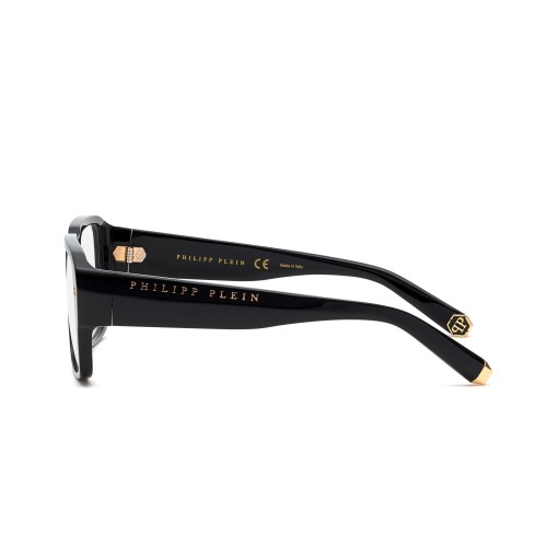 Philipp Plein VPP081 HEXAGON - 0700 - 55 Cadres optiques Noir Angulaire