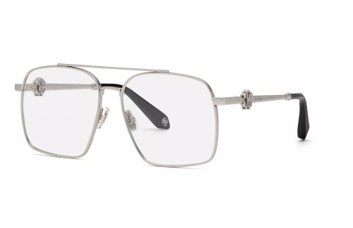 Roberto Cavalli VRC028 - 0579 - 58 Cadres optiques Argent, Noir Pilote (Aviateur)