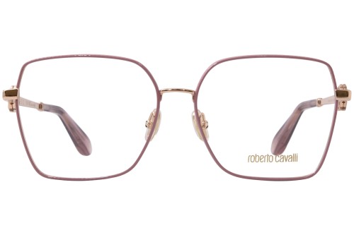 Roberto Cavalli VRC029 - 02AM - 57 Cadres optiques Rose, Bronze, Or Angulaire