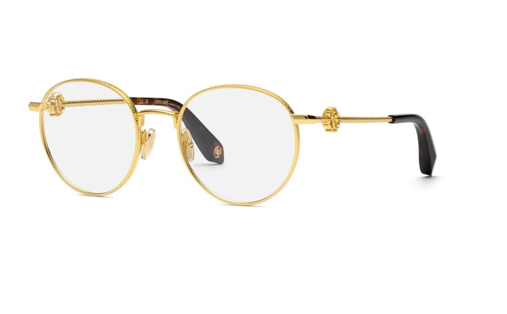 Roberto Cavalli VRC047 - 0400 - 52 Cadres optiques Or, Havane foncé Rond