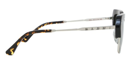 Marni Z2L Three Gorges Green - 55 Lunettes de soleil Noir, Argent Angulaire