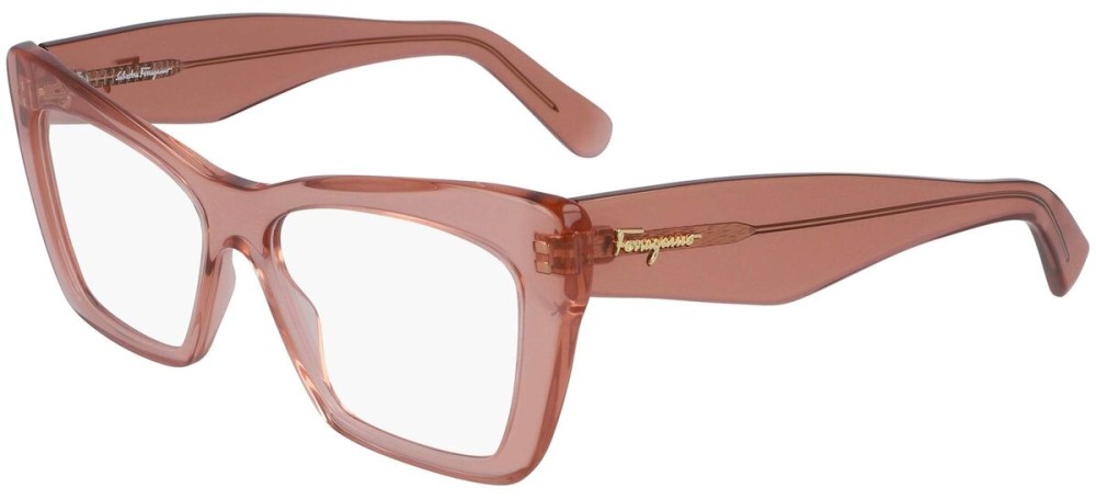 Salvatore Ferragamo SF2865 - 749 - 55 Cadres optiques Rose, Transparent Œil de chat