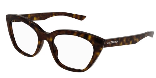 Balenciaga BB0219O - 002 - 51 Cadres optiques Havane Œil de chat
