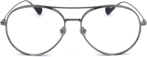 Moncler ML0121 - 008 - 57 Lunettes de soleil Argent, Gris Pilote (Aviateur)