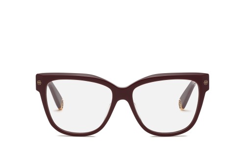 Philipp Plein VPP051 FLYING BUTTERFLY - 0G96 - 55 Cadres optiques Bordeaux Coussin arrondi