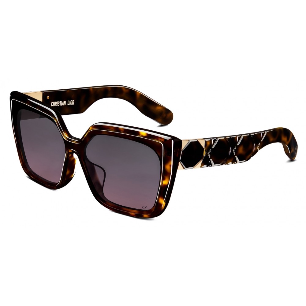 Dior LADY 95.22 S2F - 20AD - 135 Lunettes de soleil Havane Carré