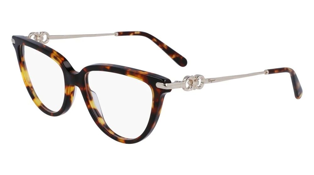 Salvatore Ferragamo SF2946 - 219 - 53 Cadres optiques Havane, Argent Coussin arrondi