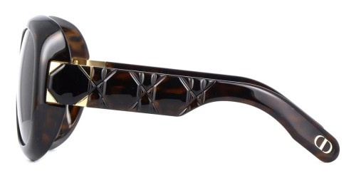 Dior LADY 95.22 R2I - 20C0 N - 58 Lunettes de soleil Havane foncé Ovale