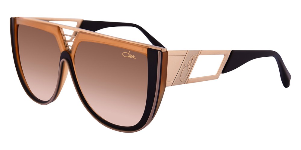 Cazal 8511 - 003 - 59 Lunettes de soleil Or, Noir Pilote (Aviateur)