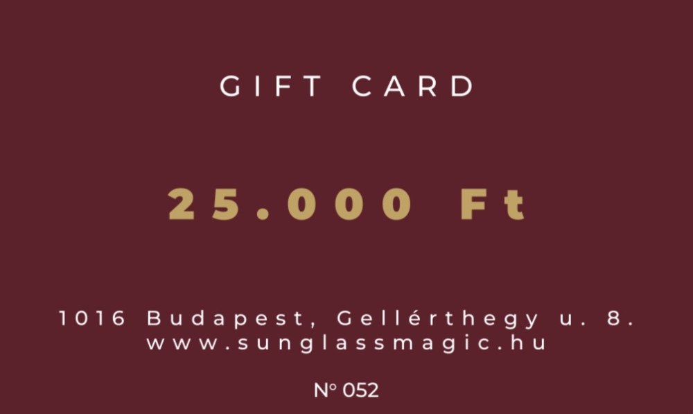 Sunglass Magic Ajándékkártya 25.000 Ft Carte cadeau