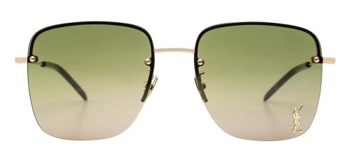 Saint Laurent SL312M - 003 - 58 Lunettes de soleil Or, Havane Angulaire