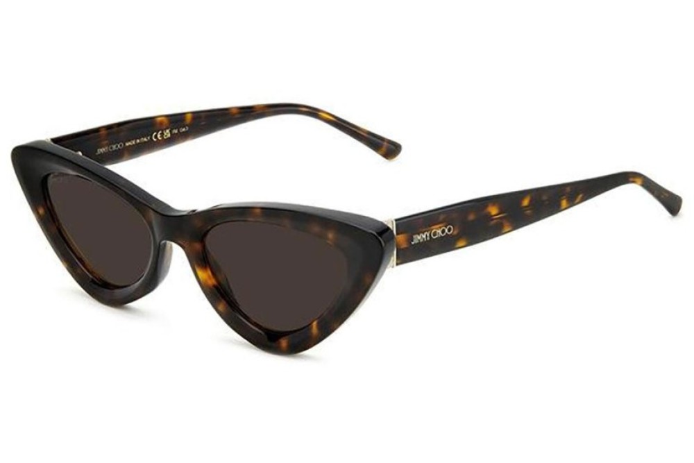 Jimmy Choo ADDY/S - 08670 - 52 Lunettes de soleil Havane foncé Œil de chat