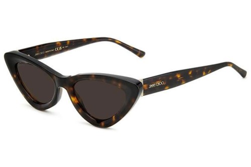 Jimmy Choo ADDY/S - 08670 - 52 Lunettes de soleil Havane foncé Œil de chat
