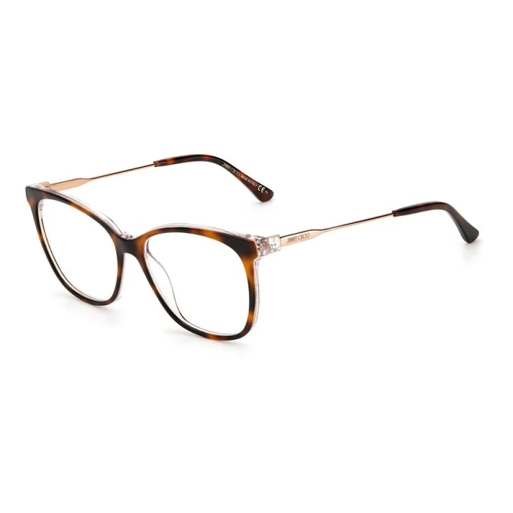 Jimmy Choo JC313 - LDG - 53 Cadres optiques Havane, Or Coussin arrondi