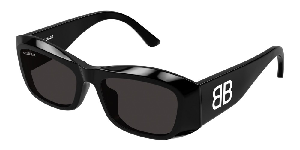Balenciaga BB0397SA - 001 - 54 Lunettes de soleil Noir Angulaire