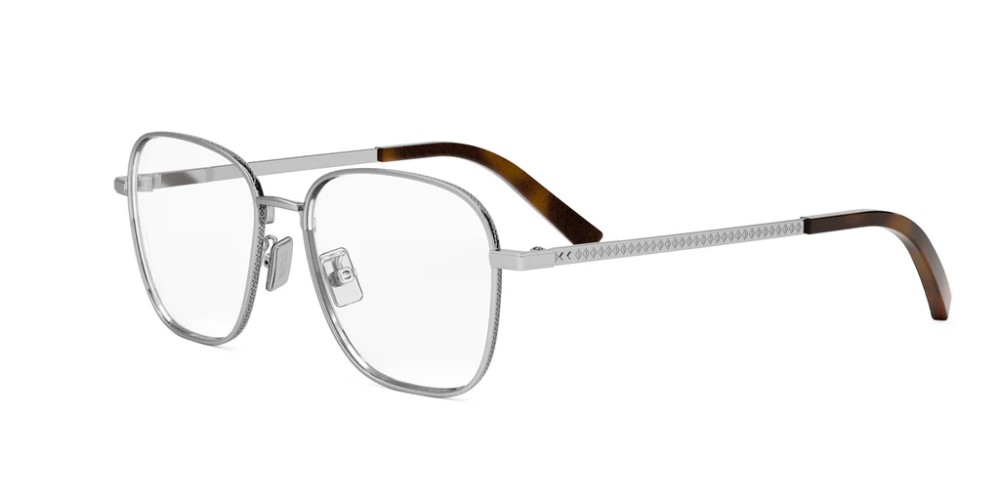 Dior CD DIAMONDO S7U lL - F000 - 53 Cadres optiques Argent, Havane Angulaire