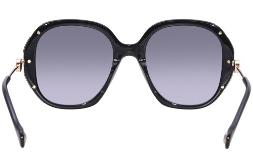 Carolina Herrera CH0019/S - 8079O - 54 Lunettes de soleil Noir, Or Ovale