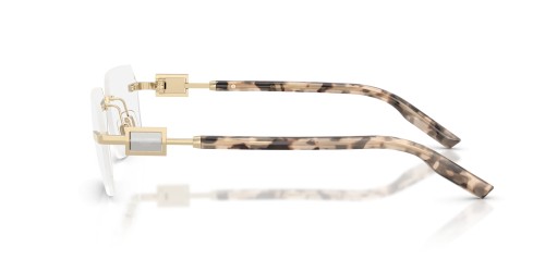 DOLCE & GABBANA DG1361 - ​488 - ​60 Cadres optiques Or, Havane Angulaire