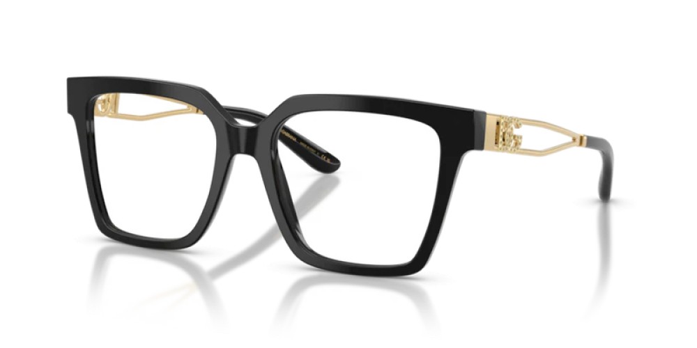 DOLCE & GABBANA DG3376B - ​3355 - ​53 Cadres optiques Noir, Or Angulaire
