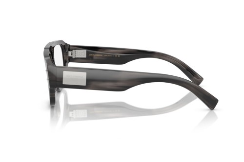 DOLCE & GABBANA DG3406 - ​3440 - ​56 Cadres optiques Noir, Gris, À motifs Pilote (Aviateur)