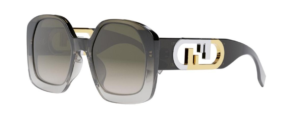 Fendi FE40048F - 50F - 54 Lunettes de soleil Gris Angulaire