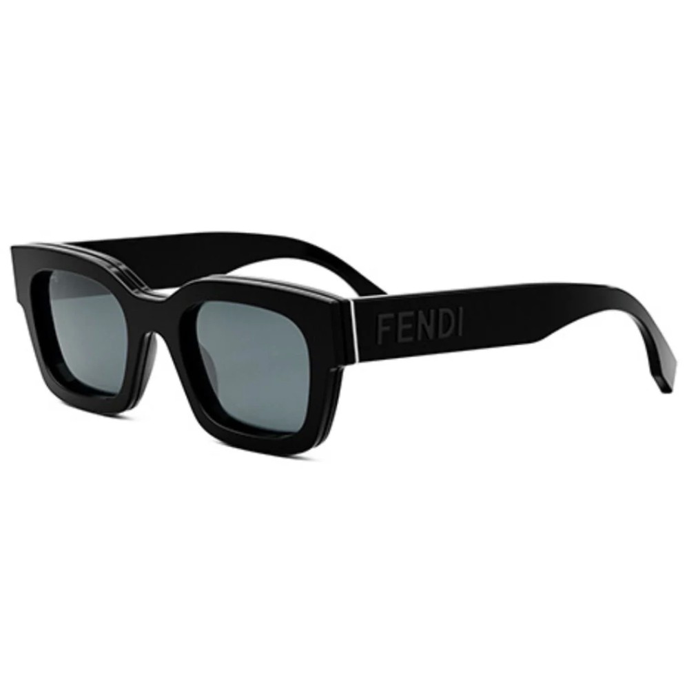 Fendi FE40119F - 01V - 53 Lunettes de soleil Noir Angulaire