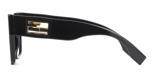 Fendi FE40124F - 01B - 57 Lunettes de soleil Noir Angulaire