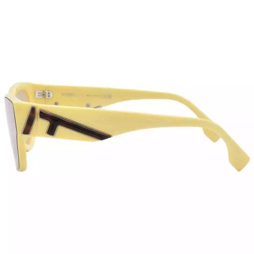 Fendi FE40135I - 39E - 139 Lunettes de soleil Marron Œil de chat