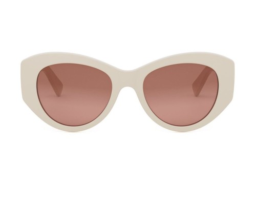 Bvlgari BV40050I - 25F - 52 Lunettes de soleil Blanc Œil de chat