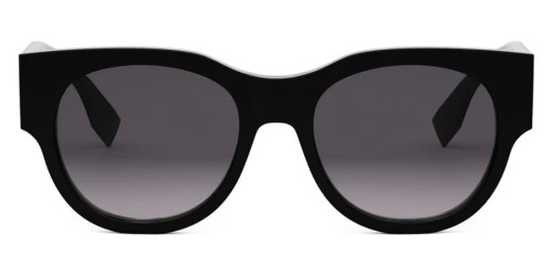 Fendi FE40147I - 01B - 53 Lunettes de soleil Black Round