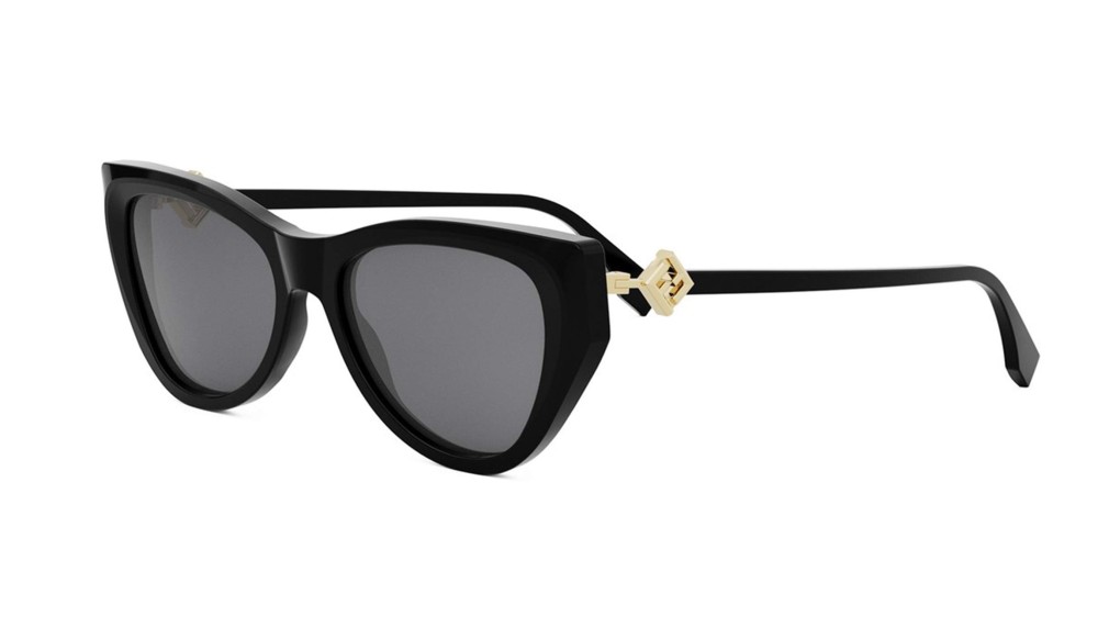 Fendi FE40149I - 01A - 54 Lunettes de soleil Noir Œil de chat