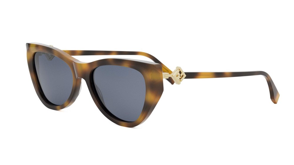 Fendi FE40149I - 53V - 54 Lunettes de soleil Havane Œil de chat