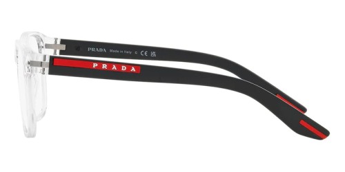 PRADA PS 06PV - 2AZ101 - 57 Cadres optiques Transparent, Noir, Rouge Coussin arrondi