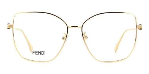 Fendi FE50084U - 030 - 56 Cadres optiques Or Angulaire